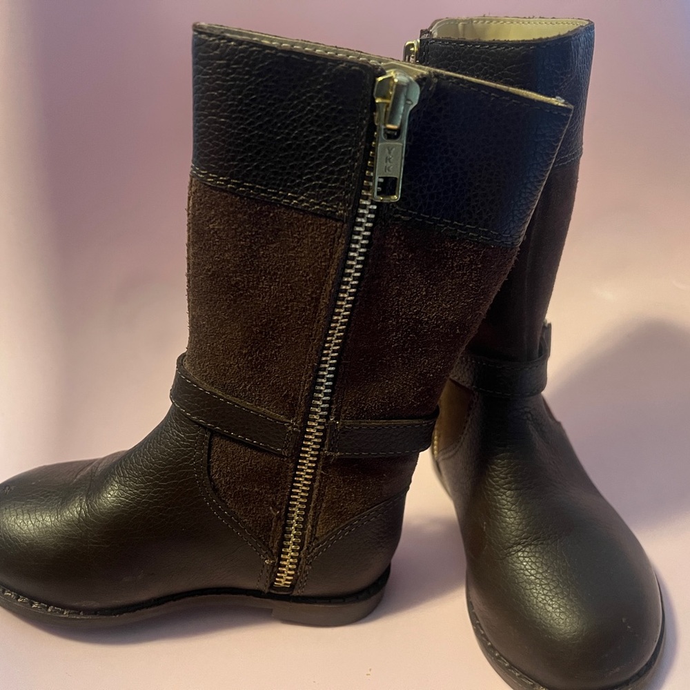 Janie & Jack Riding Boots Toddler 6, Chocolate Brown Gently Worn